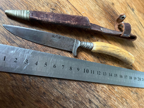 Cuchillo Antiguo Aleman Schreiber & Sons Con Vaina