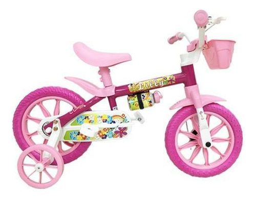 Bicicleta  infantil Nathor Lilly aro 12 freio tambor cor rosa