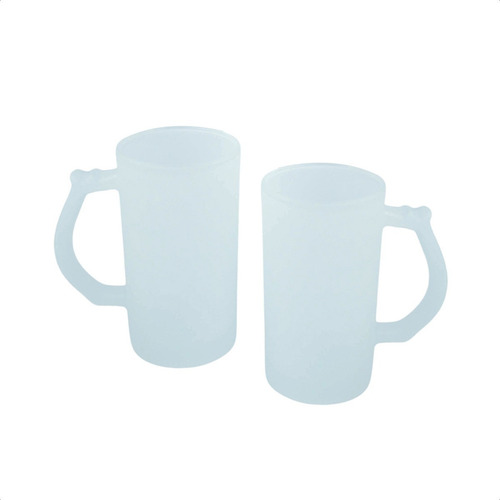 Caneca Vidro Chopp Cristal/fosco 460ml Para Sublimação 12 Un