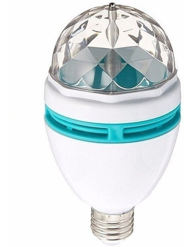 Imagen 2 de 5 de Lampara Led 220v Color Rgb Giratoria Luces Efectos Fiestas