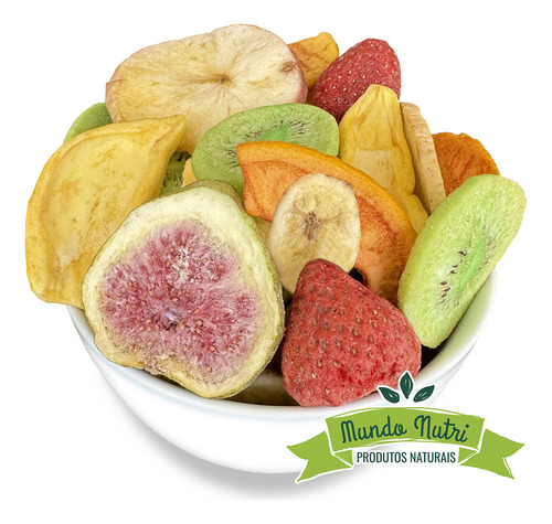 250g Mix Tropical De Frutas Desidratadas Chips Mundo Nutri