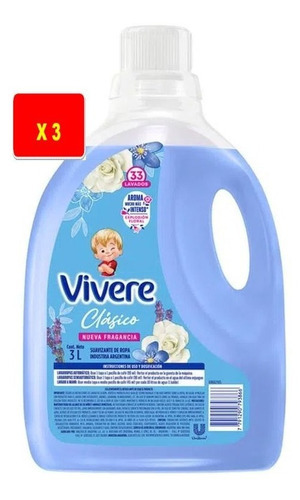 Vivere Suavizante Clasico Explosion Floral 3l Botella