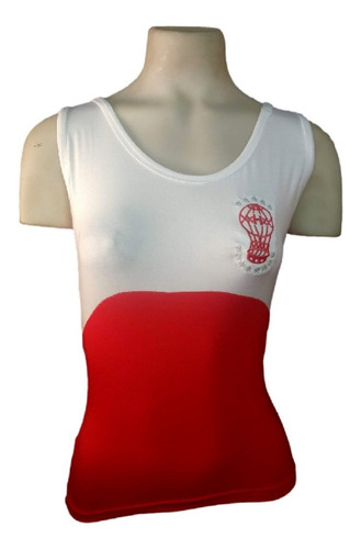 Imagen 5 de 7 de Musculosa Huracán Modal Blanca Bic Globomanía Blanco/rojo