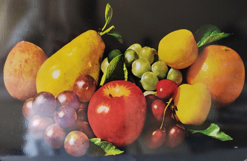 Bandeja Vintage Lata Con Imagen Frutas
