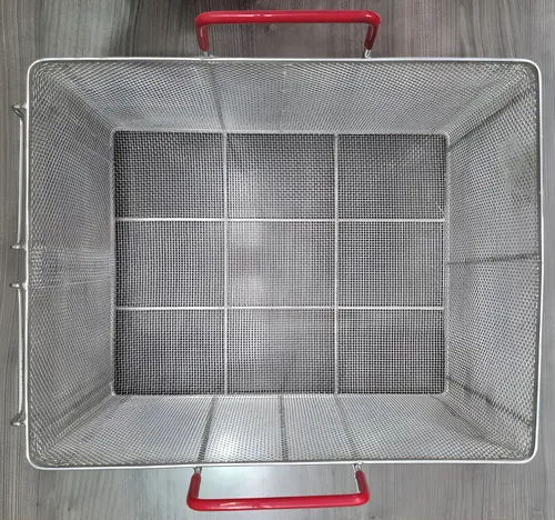 Cesta De Pasta Rectangular Para Inmersión En Acero Inox 18/8
