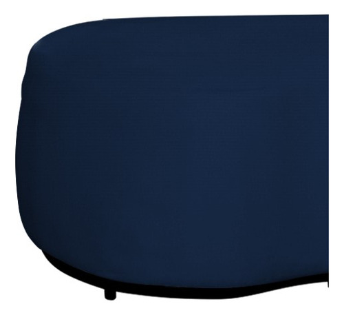 Puff Decorativo Beatriz Orgânico Suede Azul Marinho