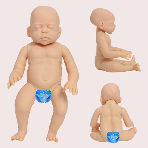 Kit 5 Boneco Reborn Olho Fechado Corpo Articulado Molde