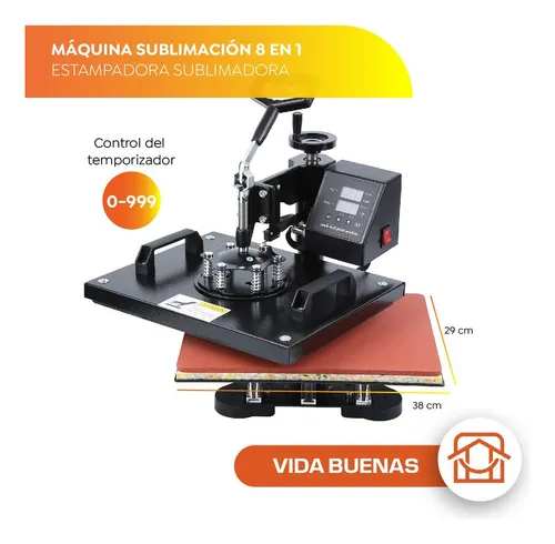 Máquina De Sublimación Para Estampadora Sublimadora 8 En 1