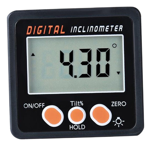 Inclinómetro De Transportador Digital Boton Naranja