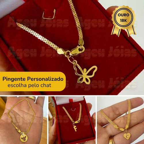 Pulseira Bismark Em Ouro 18k Com Pingentes Personalizados
