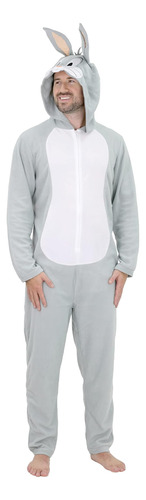 Disfraz De Looney Tunes Bugs Bunny Pajama Union Para Hombre,