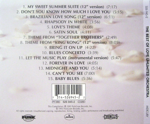 Cd The Best Of Barry White's Love Unlimited Orchestra (love Estándar