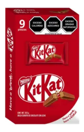 Chocolate Kit Kat Nestlé Con 9 Piezas De 41.5 Grs