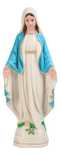 4 Figura De La Santísima Virgen María, 10cm Abrigo Azul