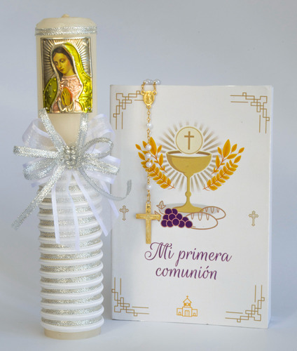 Set Kit Vela Nuevo Testamento Primera Comunión Niña 