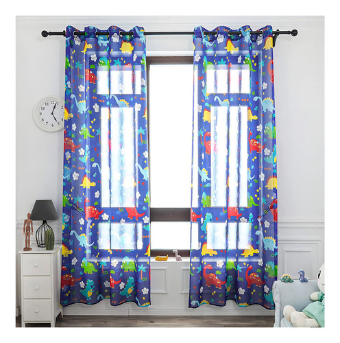 Velo Visillo Dinosaurio 140x230 Cm. 1 Paño