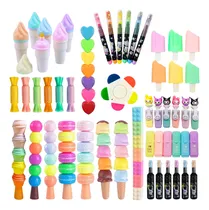 Comprar Kit 18 Canetas Marca Texto Fofinhos Papelaria Fofa Kawaii