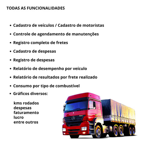 Planilha Controle De Frotas , Fretes, Caminhões, Etc.