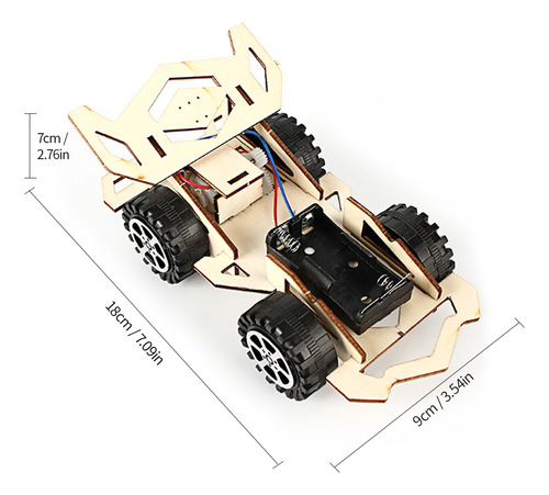 Kit De Coche De Carreras De Madera Eléctrico De Bricolaje Pa