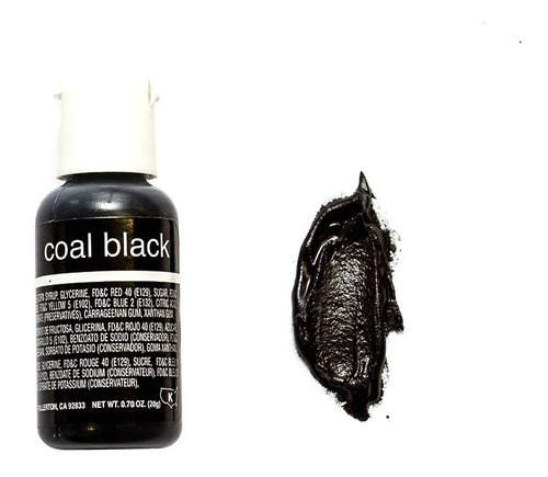 Colorante Comestible Negro En Gel Chefmaster .75 0z 21g