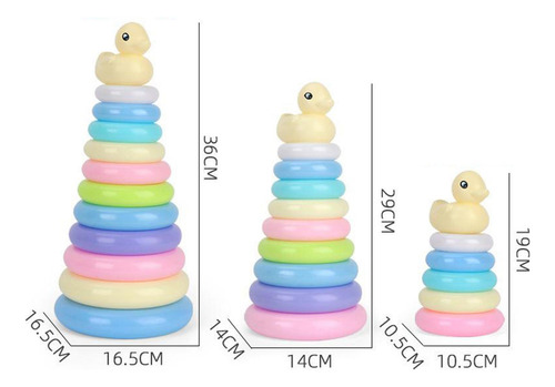 Ppyy Niños Bebé Apilamiento Anillos Torre 5 Anillos 5
