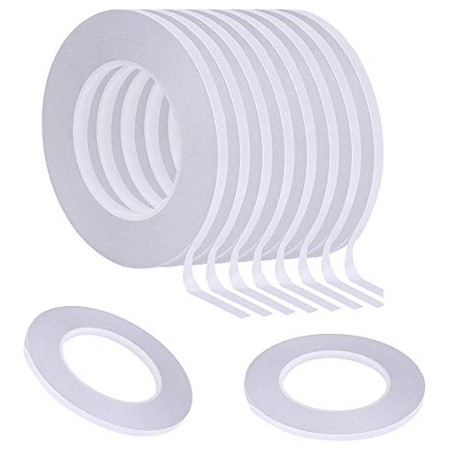 10 Rolls Double Sided Tape Adhesive Sticky Tapes For Cl...