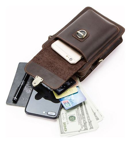 Bolsa Para Celular Piel Riñonera Para Hombro Bandolera