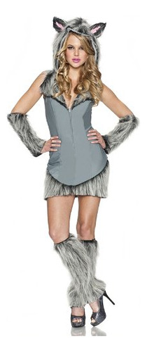 Traje Delicioso Lobo, Gris, X-small.