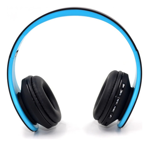 Diadema Bluetooth Stereo Univeresales Negro Por Azul 4.1 Fm