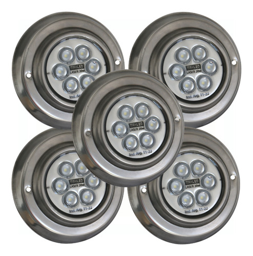 Pack 5 Luces Led 20w Rgb Para Pileta De Hormigon