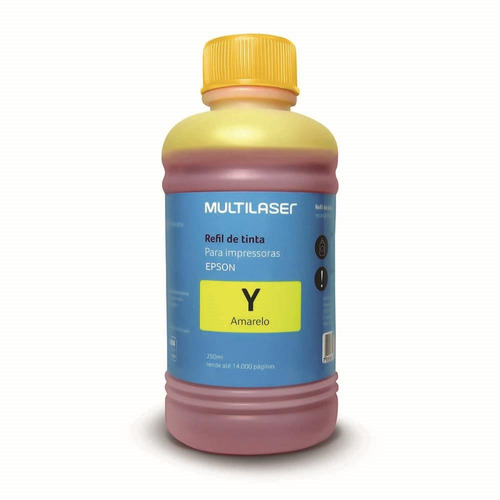 Refil De Tinta Para Impressoras Epson 250ml Amarelo