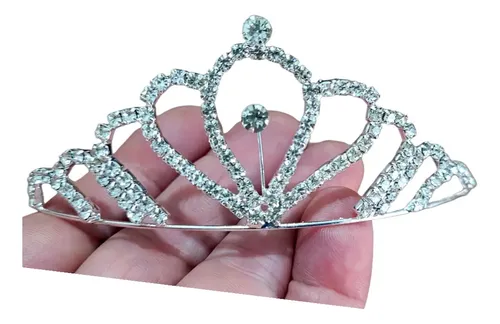 Tiara Corona Diadema In Metallo Argento Con Strass | Ardito Michele | Per Danza, Spettacolo, Nozze - Foto 2