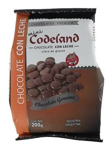 Mini Medallon De Chocolate Con Leche Codeland X 200 Gr