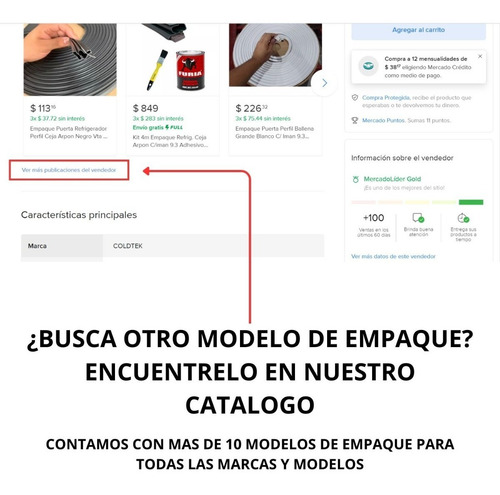 Imagen 9 de 10 de Empaque Puerta Perfil Doble Aleta, Venta Por Metro