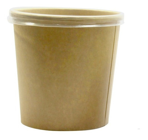 25 Vasos Kraft Térmicos C/tapa Biodegradable 592 Ml (20 Oz)