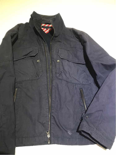 Campera Liviana Azul Tommy Hilfiger Hombre Talle M