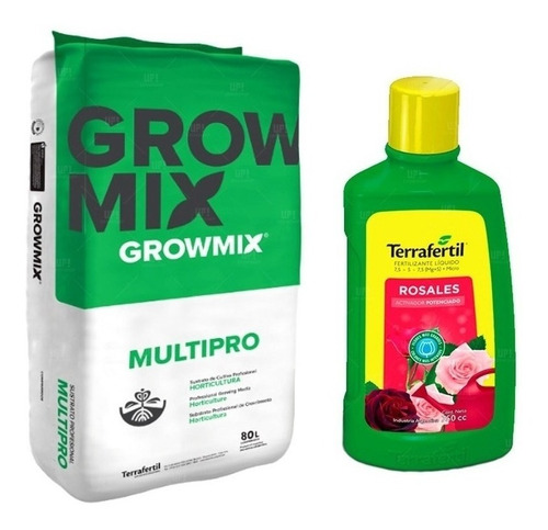 Sustrato Growmix Terrafertil Multipro 80l Ferti Rosales Grow