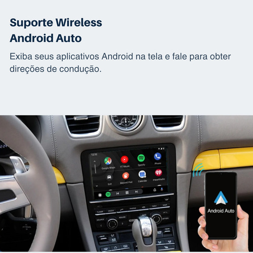 Módulo Carplay Wireless Sem Fio Apple Android Porsche Pcm3.1