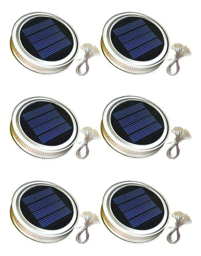 Luz Led Solar Mason Jar Tar Tap Luces, Luz Para Tapa De Bote