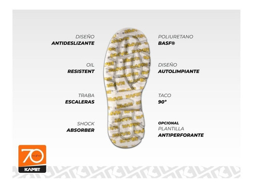 Imagen 8 de 10 de Calzado De Seguridad Kamet Zapato Trueno Waterproof P. Acero