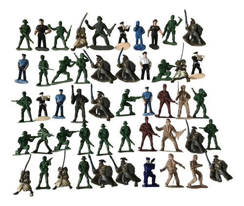 Soldados Militares Para Maqueta, X 50 Unidades