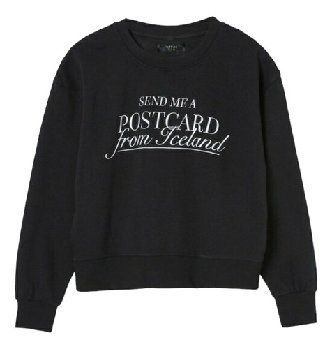 Buzo Lefties España. Estampado Frontal. Negro