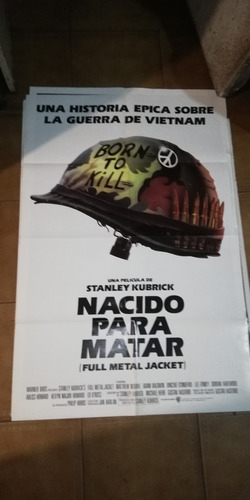 Afiche Original Cine Película Nacido Para Matar 1987