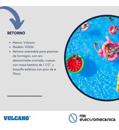 Imagen 3 de 10 de Retorno Vulcano Cromado Para Roscar - Pileta Hormigón