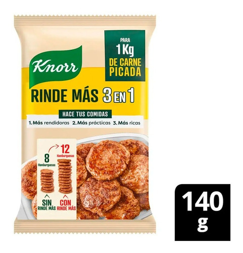 Knorr Preparado Para Carne Picada Rinde Mas X 140 Gr