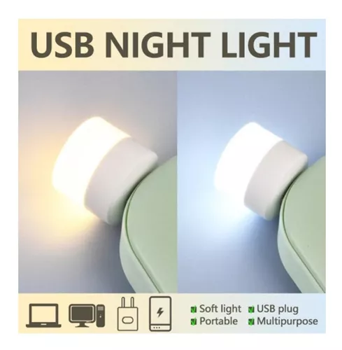 4 Mini Focos Luz Led Usb De Noche Para Computadora