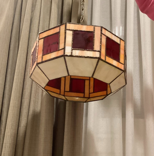 Antigua Lampara De Techo Vitraux 70 Piezas 32 Cm Diam Multicolor (Usado)