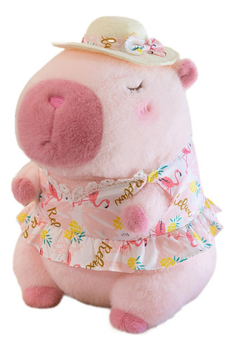 Juguete De Peluche Suave De Capibara, Coche De Rosa 23cm