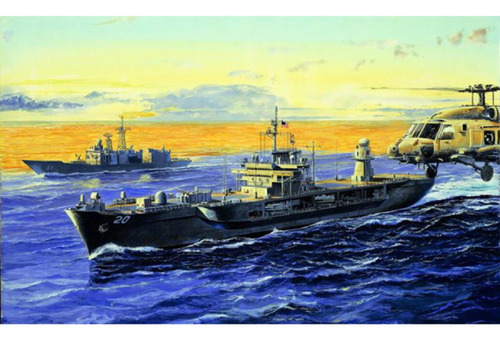 Uss Mount Whitney Lcc-20 Trumpeter 05718 Color Gris Con Rojo