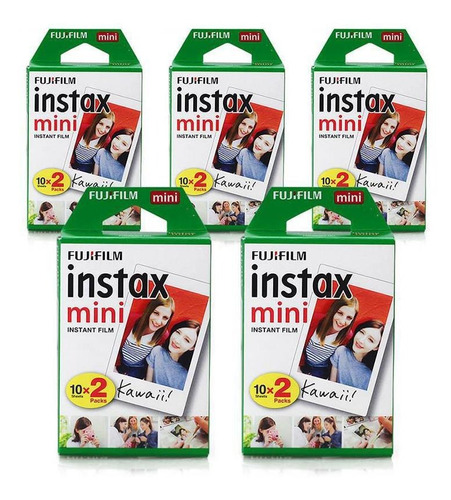 Filme Instax Mini Instantâneo Fujifilm - Kit 100 Fotos